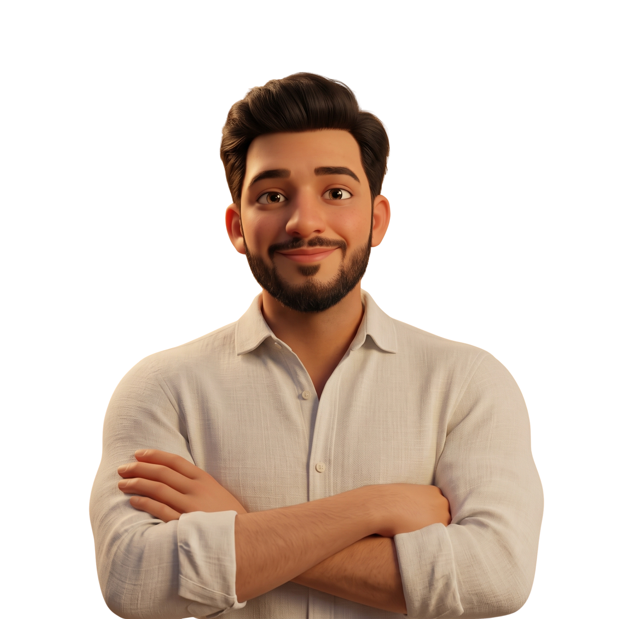 Illustrated portrait of Ahmad